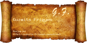 Guzmits Frigyes névjegykártya
